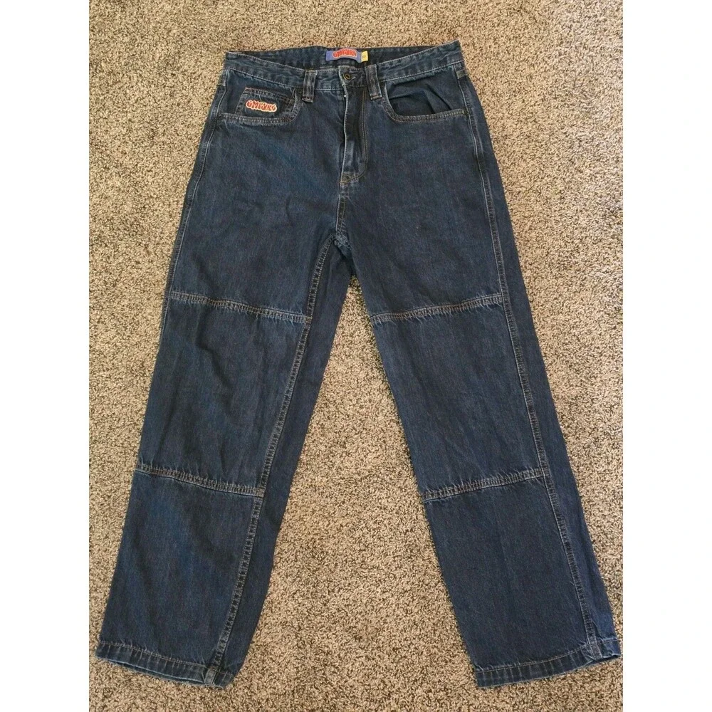 Empyre Jeans Mens Relaxed Blue 5 Pocket Denim Streetwear Skate Y2K 30